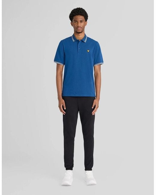 Lyle & Scott Blue Cotton Crew Neck Sweatshirt for men