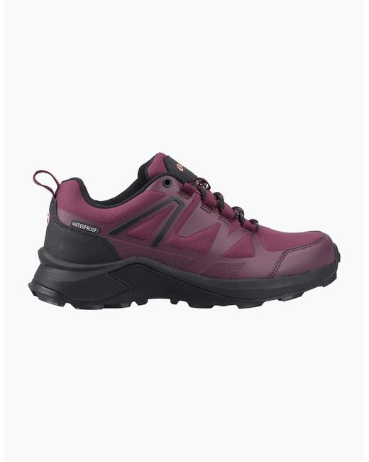 Cotswold Purple Horton Low Textile Burgundy Hiking Shoes