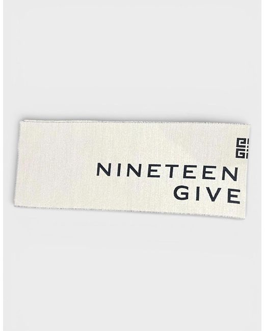 Givenchy Natural Date Logo Print Wool Scarf