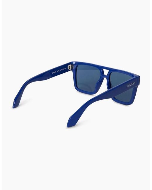 Off-White c/o Virgil Abloh Blue Springfield Full Rim Rectangle Sunglasses for men