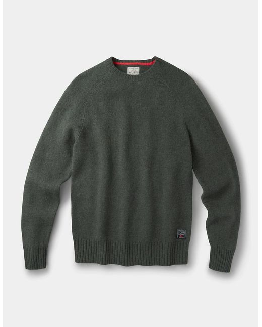 aubi Green Prestwick Shetland Crew for men