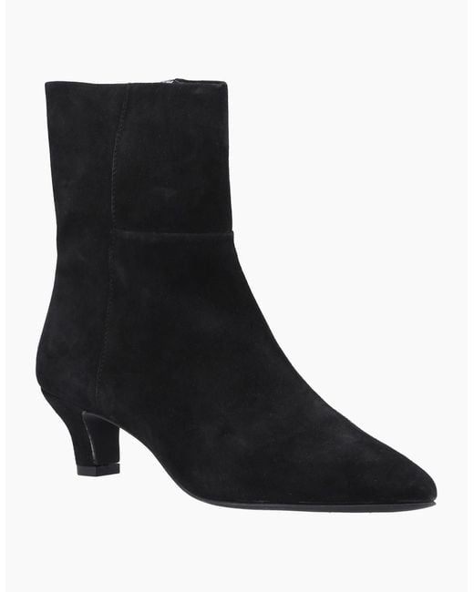 Hush Puppies Black Nahla Heel Leather Heeled Ankle Boots