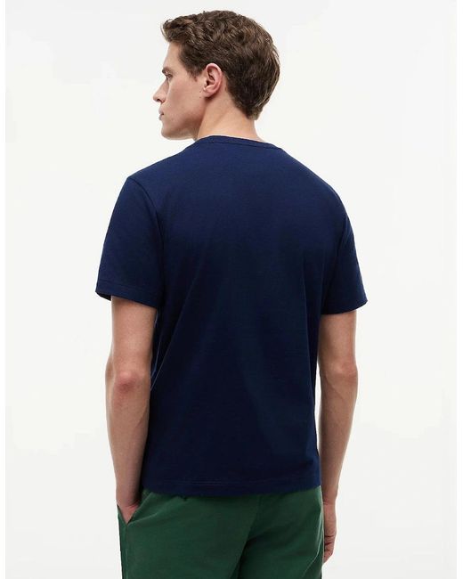 Tommy Hilfiger Blue Flag Embroidery Crew Neck T-Shirt Dcc Carbon for men