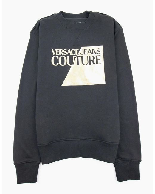 Versace Blue Jeans Couture Big Split Foil Sweatshirt 899 for men