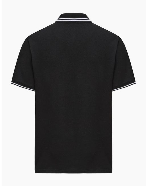 Pretty Green Black Barton Polo for men