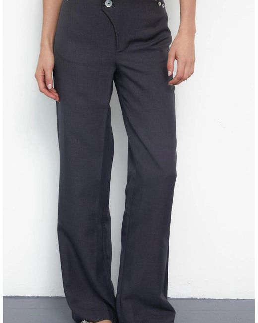 No Emotions UK Gray The Claudia Trousers
