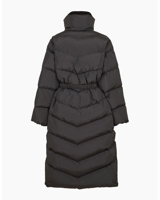 Boss Black Solid Patterned Snap Button Zipped Pocket Puffer Coat