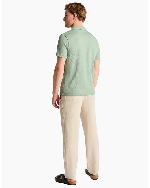 Remus Uomo Green Cuban Collar Shirt Iceberg for men