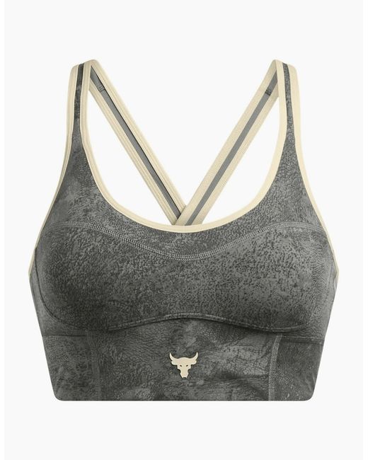 Under Armour Gray Snug Fit Scoop Neck Sports Bra