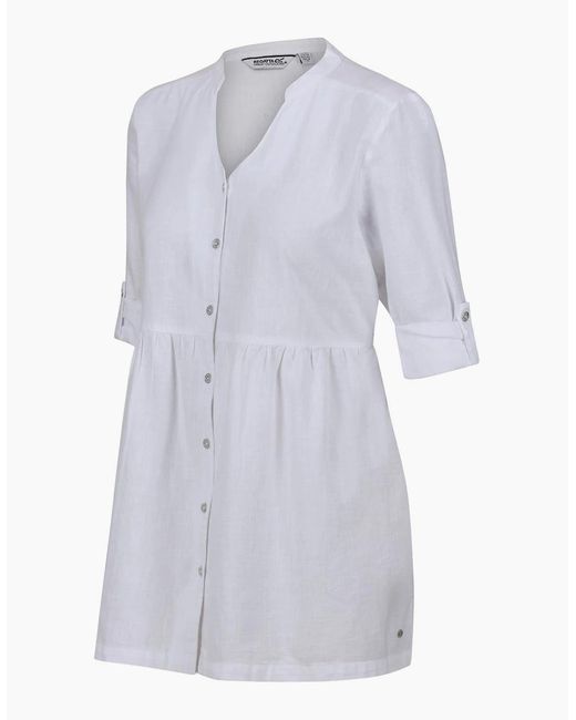 Regatta Blue Notched Neck Relaxed Fit Shirt