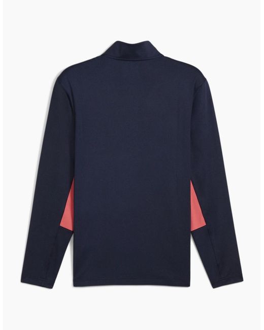 PUMA Blue Pure Quarter Zip Pullover Jumper for men