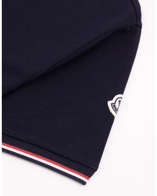 Moncler Blue Tricolour-Trimmed Cotton T-Shirt 778 for men
