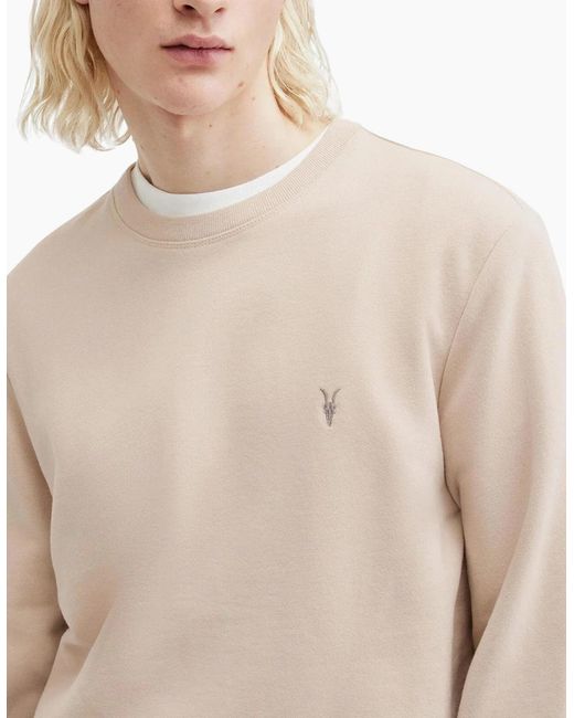 AllSaints Natural All Saints Sweatshirts As Crew Neck Casual Pullover Winter Polyester Jumper for men