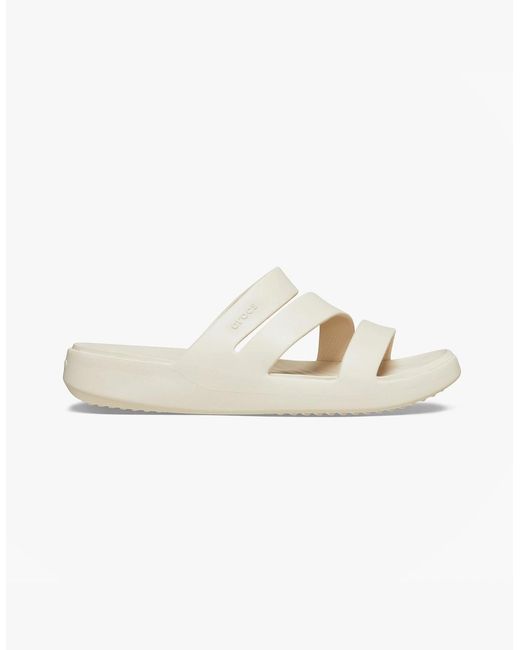 CROCSTM White Getaway Strappy Sliders Stucco