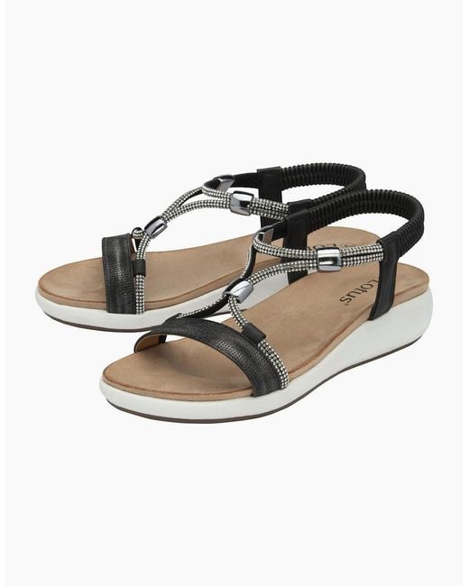 Lotus Metallic Bruna Sandals