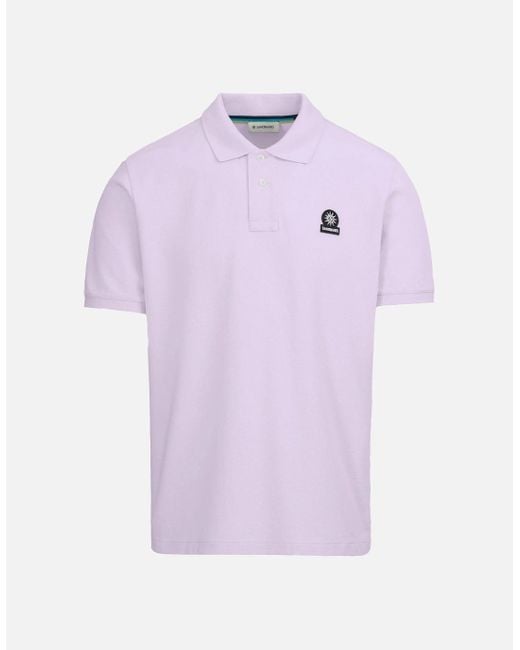 Sandbanks Purple Badge Logo Polo Lilac for men