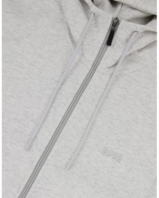 Boss White Saggy X Tracksuit Top Marl 057 for men