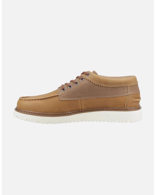 TOMS Brown Trvl Lite Forrest Leather Tan Lace-Up Shoes for men