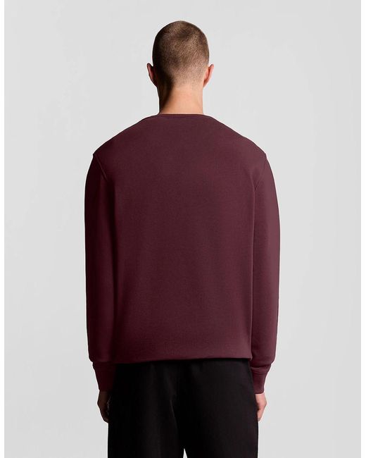 Lyle & Scott Red Cotton Crew Neck Sweatshirt for men