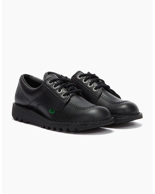 Kickers Black Kick Lo Leather Shoes for men