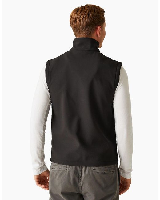 Regatta Black Professional Softshell 2 Layer Body Warmer for men