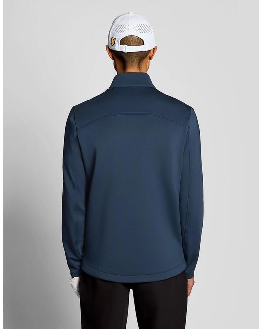 Lyle & Scott Blue Hybrid Quilted Jacket for men