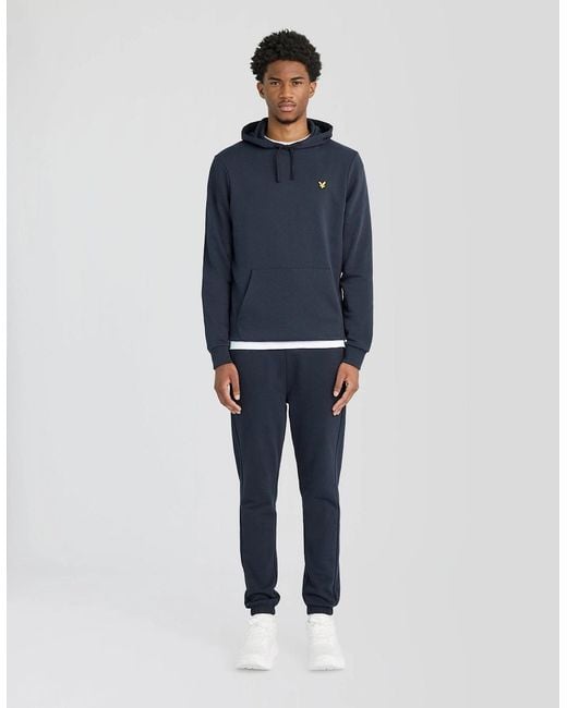 Lyle & Scott Blue Sports Loopback Cotton Hoodie for men
