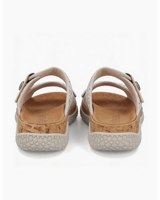 Rieker White V0300 Cross Strap Sandals