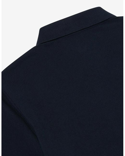 Oliver Sweeney Blue Long Sleeve Cotton Pique Polo Shirt for men