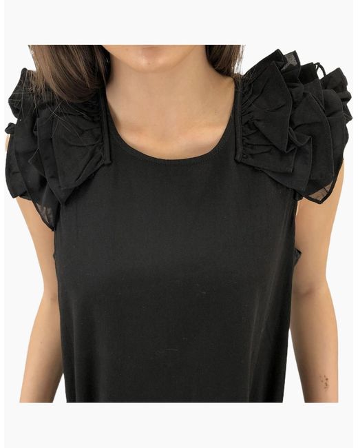 DIESEL Black De Carys Dress Round Neck Sleeveless Regular Fit Tops Office Work