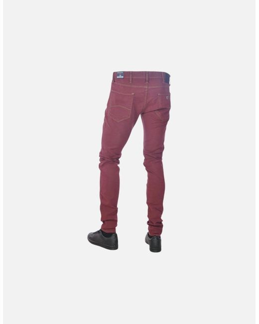 Armani Purple Jeans 6X6J35 Denim Jeans Stretch Extra Slim Fit Aj Pants Trouser for men