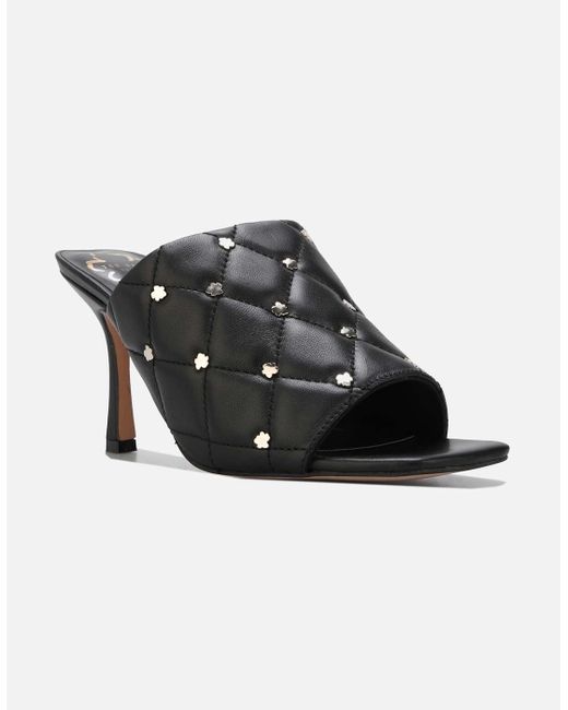 Ted Baker Black Majji Quilted Heeled Mules