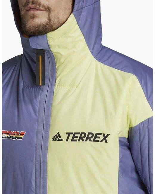 Adidas Blue Myshelter Primaloft Hooded Padded Jacket Me for men