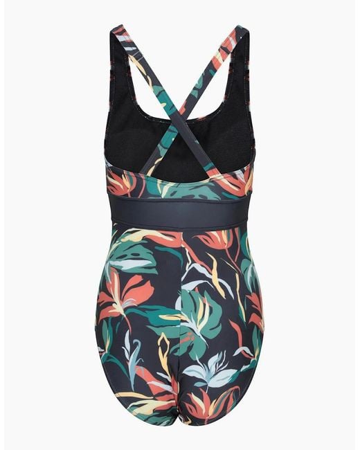 Mountain Warehouse Blue Ladies Yamba Flowers One Piece Swimsuit