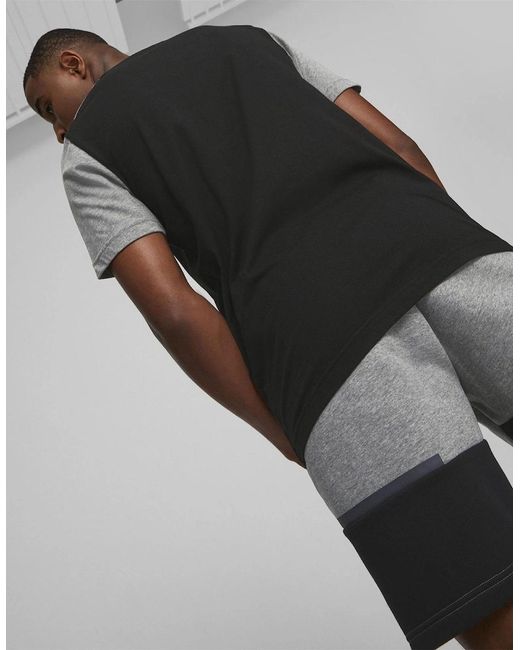 PUMA Gray Teamcup Casuals Shorts Football Shorts for men