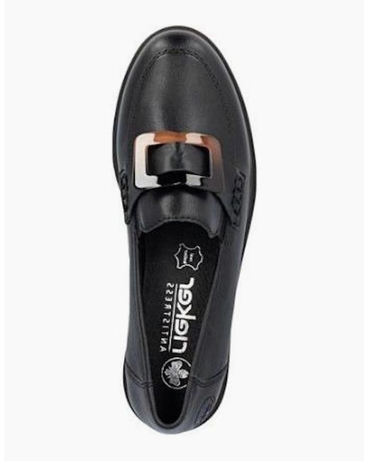 Rieker Black Ladies Shoes 45553-00