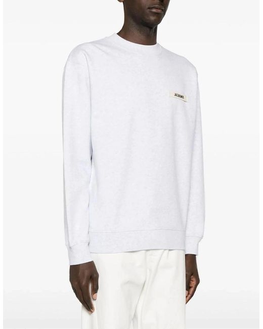 Jacquemus White The Gros Grain Sweatshirt for men