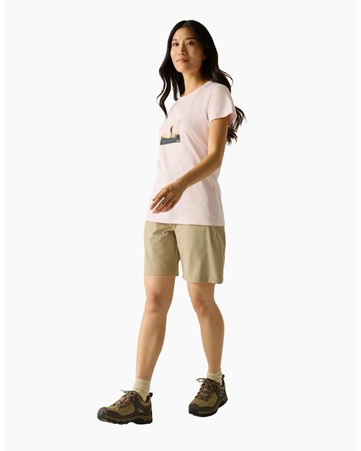 Regatta Pink Ladies Fingal Adventure Print T-Shirt