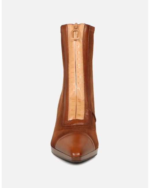Hispanitas Brown Ankara Ankle Boots