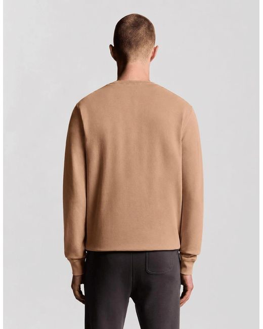 Lyle & Scott Natural Cotton Crew Neck Sweatshirt for men