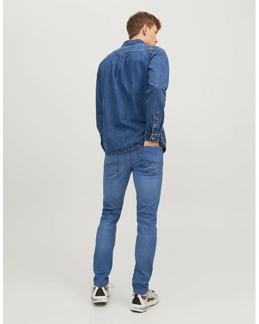 Jack & Jones Blue Glenn Original 223 Slim Fit Jeans for men