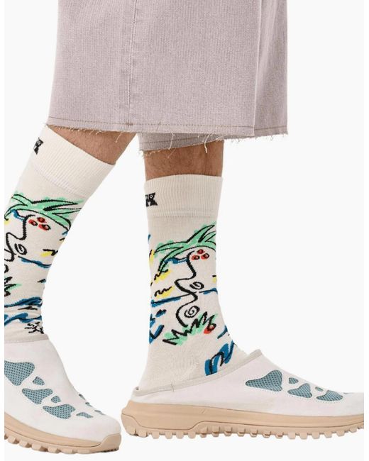 Happy Socks White Surfer Socks