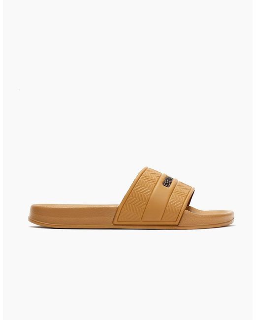 Original Penguin Brown Penguin Paradise Sand Slides for men