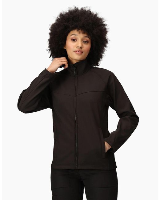 Regatta Black Ladies Uproar Softshell Wind Resistant Jacket