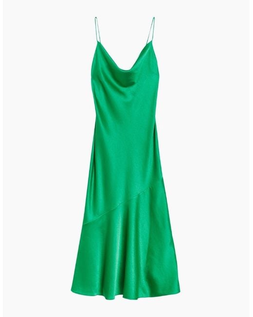 Ted Baker Green Tunca Satin Cowl Neck Evening Midi Dress