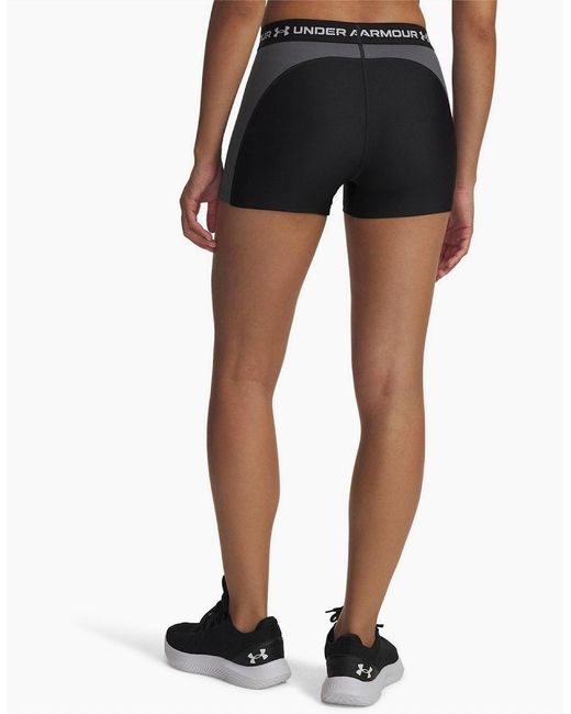 Under Armour Black Ribbed Compression Fit Compression Shorts