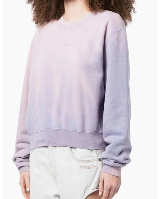 Off-White c/o Virgil Abloh Purple Laundry Crop Sweatshirt