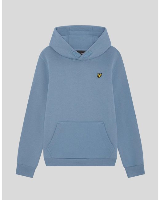 Lyle & Scott Blue Brush Back Hoodie for men