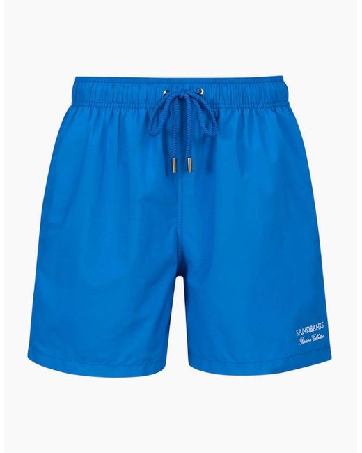 Sandbanks Blue Riviera Collection Swim Shorts Cobalt for men