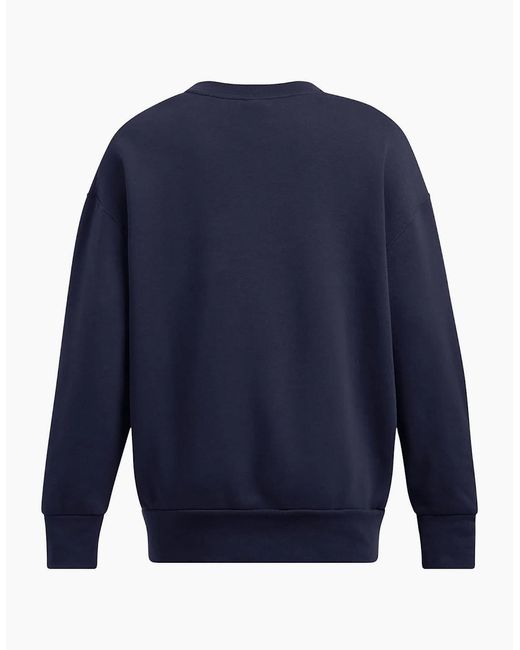 Under Armour Blue Oversize Fit Crew Neck Long Sleeve Sweatshirt